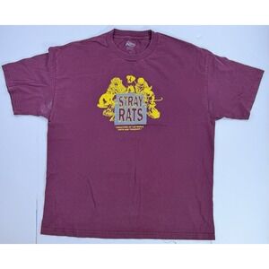 Stray Rats Miami Dade County Graphic T Shirt XL Maroon Streetwear